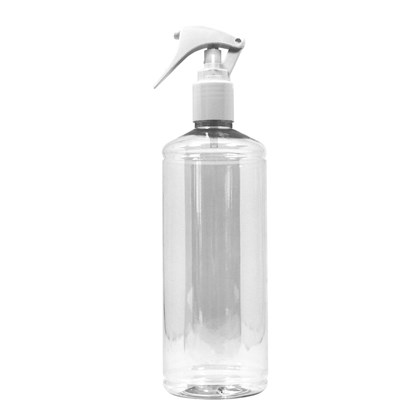 Frasco Borrifador Spray Cristal C/ Válvula Mini Gatilho Branca 520ml