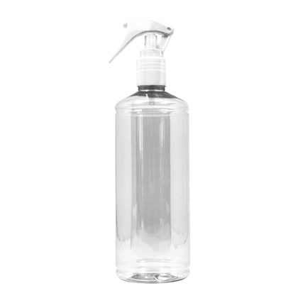 Frasco Borrifador Spray Cristal C/ Válvula Mini Gatilho Natural 520ml