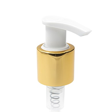 Frasco com Válvula Pump Luxo Dourada c/ Atuador Branco de 520ml
