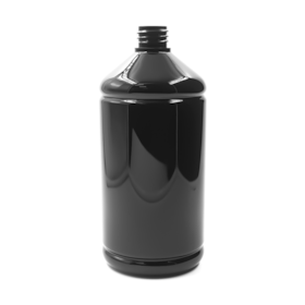 Frasco PET Cilíndrico 1000ml 28/410 (45g) Preto - (10 UNI S/ TAMPA) Frasco PET Cilíndrico 1000ml 28/410 (45g) Preto - (10 UNI S/ TAMPA)