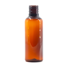 Frasco PET Cilíndrico 120ml 24/415 Âmbar Claro - (10 UNI S/ TAMPA)