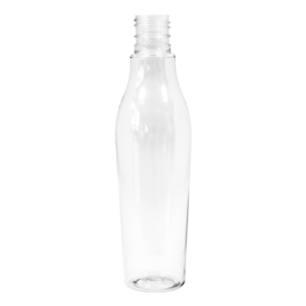 Frasco PET Cilíndrico 200ml 24/415 Cristal - (10 UNI S/ TAMPA)
