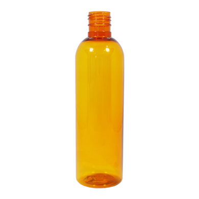 Frasco PET Cilíndrico 240ml 24/415 (26g) Laranja Transparente - (10 UNI S/ TAMPA)