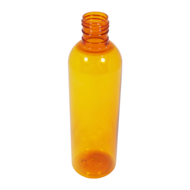 Frasco PET Cilíndrico 240ml 24/415 (26g) Laranja Transparente - (10 UNI S/ TAMPA)