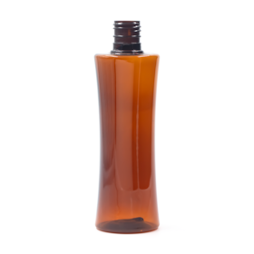 Frasco PET Cilíndrico 250ml 24/415 Âmbar Claro - (10 UNI S/ TAMPA)