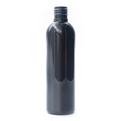 Frasco PET Cilíndrico 300ml 24/415 (26g) Preto - (10 UNI S/ TAMPA)