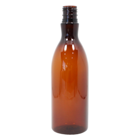 Frasco PET Cilíndrico 300ml 24/415 Âmbar Claro - (10 UNI S/ TAMPA) Frasco PET Cilíndrico 300ml 24/415 Âmbar Claro - (10 UNI S/ TAMPA)