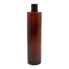 Frasco PET Cilíndrico 300ml 24/415 Âmbar Claro - (10 UNI S/ TAMPA) Frasco PET Cilíndrico 300ml 24/415 Âmbar Claro - (10 UNI S/ TAMPA)