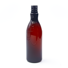 Frasco PET Cilíndrico 300ml 24/415 Âmbar Escuro - (10 UNI S/ TAMPA)