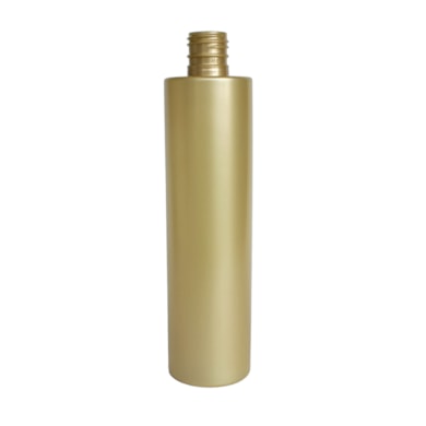 Frasco PET Cilíndrico 300ml 24/415 Dourado - (10 UNI S/ TAMPA)