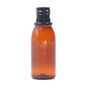 Frasco PET Cilíndrico 30ml 18/415 Âmbar Claro - (10 UNI S/ TAMPA)