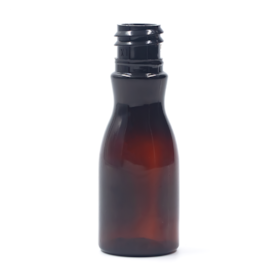 Frasco PET Cilíndrico 30ml 18/415 Âmbar Escuro - (10 UNI S/ TAMPA)
