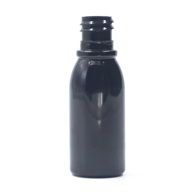 Frasco PET Cilíndrico 30ml 18/415 Preto - (10 UNI S/ TAMPA)