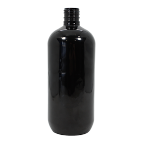 Frasco PET Cilíndrico 500ml 24/415 Preto - (10 UNI S/ TAMPA)