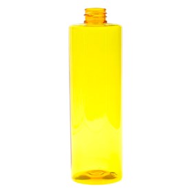 Frasco PET Cilíndrico 500ml 28/410 Amarelo Transparente - (10 UNI S/ TAMPA)