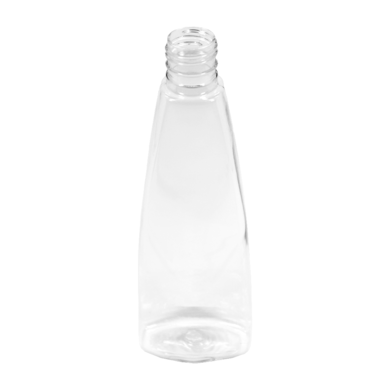 Frasco PET Oval 200ml 24/415 Cristal - (10 UNI S/ TAMPA)