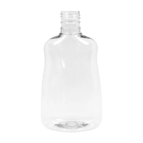 Frasco PET Oval 250ml 24/415 (24g) Cristal - (10 UNI S/ TAMPA)
