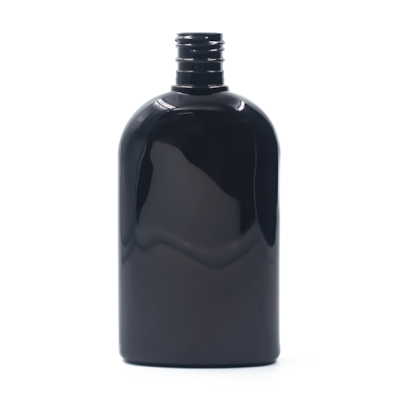 Frasco PET Oval 300ml 24/415 Preto - (10 UNI S/ TAMPA)