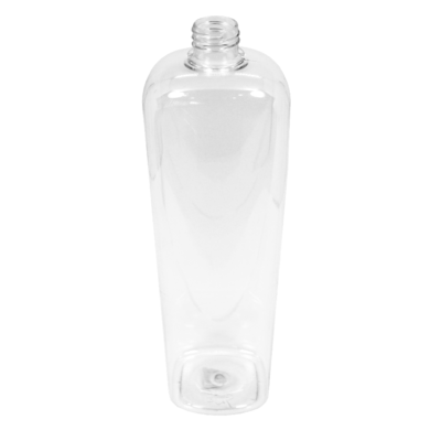 Frasco PET Quadrado 1000ml 28/410 (60g) Cristal - (10 UNI S/ TAMPA)