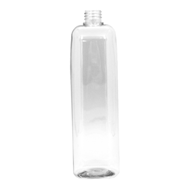Frasco PET Quadrado 1000ml 28/410 (60g) Cristal - (10 UNI S/ TAMPA)