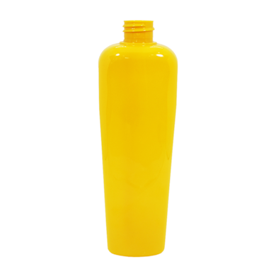 Frasco PET Quadrado  500ml 28/410 Amarelo Fechado - (10 UNI S/ TAMPA)