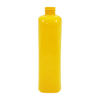 Frasco PET Quadrado  500ml 28/410 Amarelo Fechado - (10 UNI S/ TAMPA)