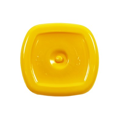Frasco PET Quadrado  500ml 28/410 Amarelo Fechado - (10 UNI S/ TAMPA)