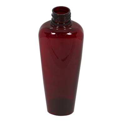 Frasco PET Quadrado 500ml 28/410 Vermelho Transparente - (10 UNI S/ TAMPA)