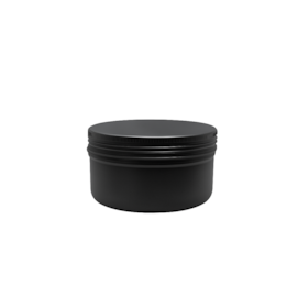 Pote Alumínio Cilíndrico 100ml R70 Preto (10 unidades com tampa)
