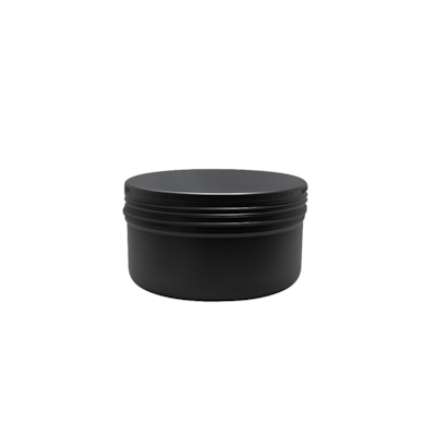 Pote Alumínio Cilíndrico 100ml R70 Preto (10 unidades com tampa)