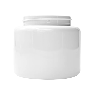 Pote PET Cilíndrico 300ml 63/400 Branco - (10 UNI S/ TAMPA)