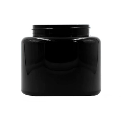 Pote PET Cilíndrico 300ml 63/400 Preto - (10 UNI S/ TAMPA)