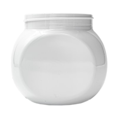 Pote PET Oval 250ml 63/400 Branco - (10 UNI S/ TAMPA)