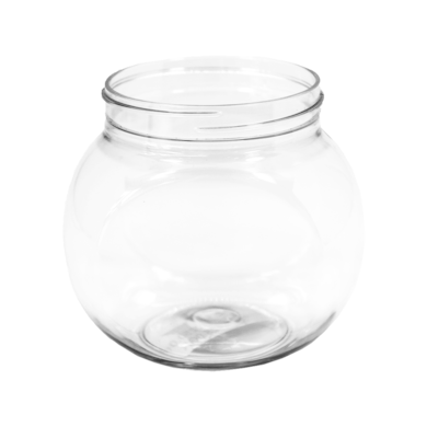 Pote PET Oval 250ml 63/400 Cristal - (10 UNI S/ TAMPA)